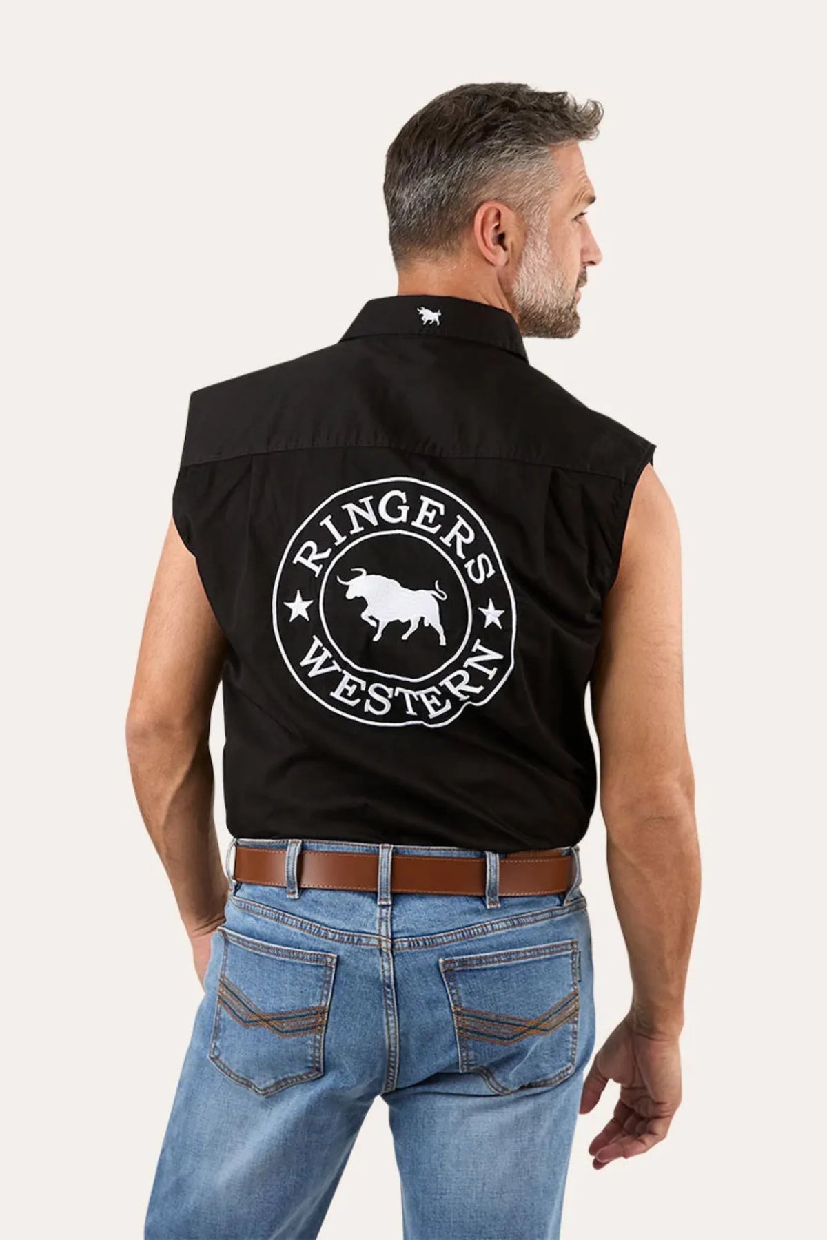 Ringers Western Mens Shirts S / Black Ringers Western Shirt Mens Hawkeye Sleeveless