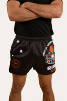 Ringers Western Mens Shorts S / Black/Orange Ringers Western Shorts Mens Young & Dumb