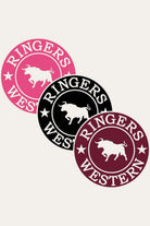 Ringers Western Stickers - Decals Ringers Western 3 Pack Small Round Stickers