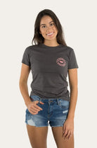 Ringers Western Womens Shirts 08 / Vintage Black/Strawberry Pink Ringers Western Tee Womens Signature Bull Classic Fit