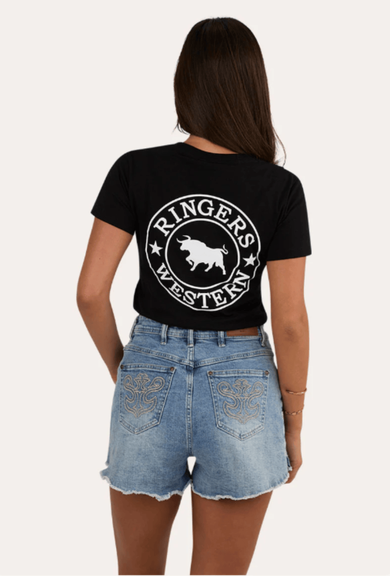 Ringers Western Womens Shirts Ringers Western Tee Womens Signature Bull Classic Fit