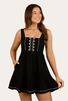 Ringers Western Womens Shorts- Skirts - Dresses 08 / Black Ringers Western Dress Womens Westley Embroidered
