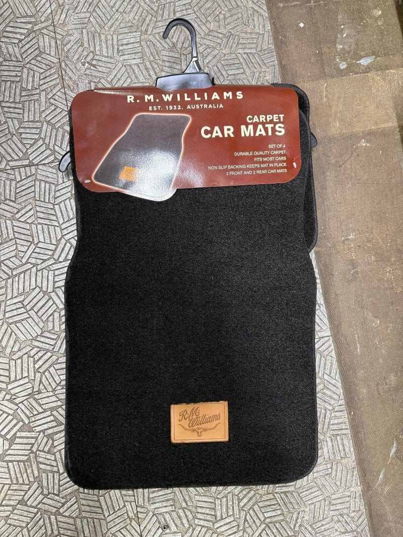 RM Williams Car Accessories Black RM Williams Carpet Car Mats CMRMC