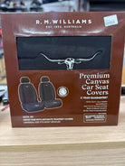 RM Williams Car Accessories Black RM Williams Seat Covers Canvas Size 30