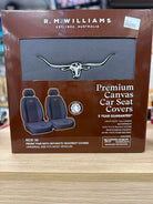 RM Williams Car Accessories Grey RM Williams Seat Covers Canvas Size 30