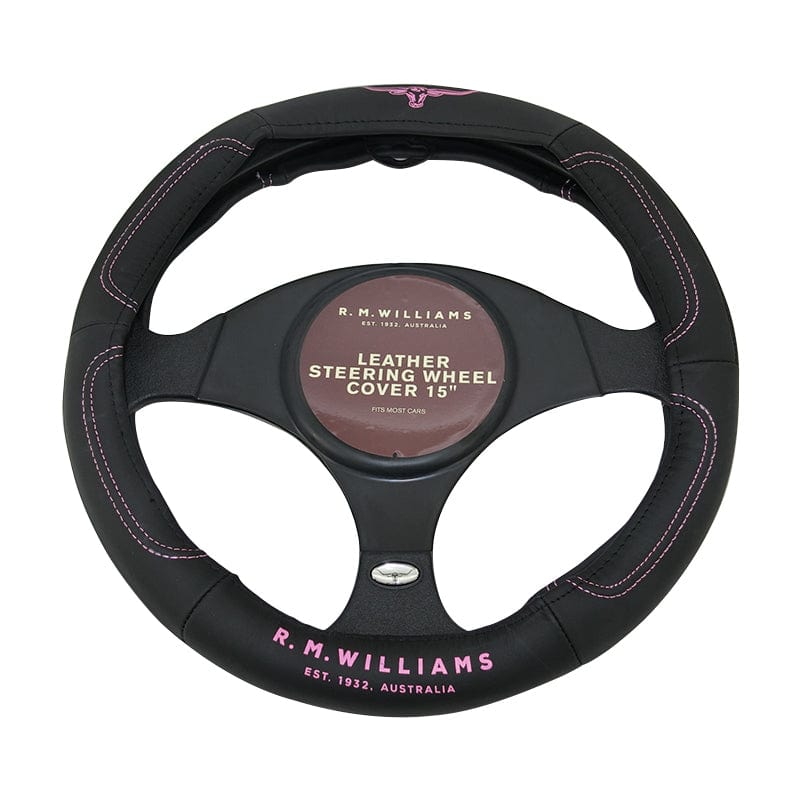 RM Williams Car Accessories Pink RM Williams Steering Wheel Cover Pink