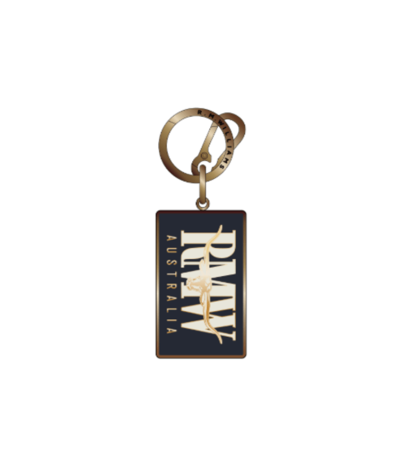 RM Williams Gifts - Homewares Navy RM Williams Keyring Heritage Logo Enamel