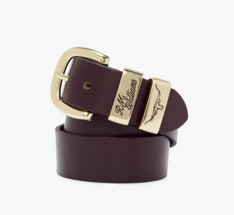 RM Williams Mens Belts 30in / Chestnut RM Williams Belt 3 Piece Solid Hide