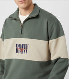 RM Williams Mens Jumpers- Jackets - Vests RM Williams Jumper Mens Heritage 1/4 Zip