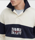 RM Williams Mens Jumpers- Jackets - Vests RM Williams Jumper Mens Heritage Panel Rugby
