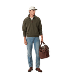 RM Williams Mens Jumpers- Jackets - Vests RM Williams Jumper Mens Mulyungarie 1/4 Zip