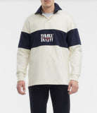 RM Williams Mens Jumpers- Jackets - Vests S / Ecru RM Williams Jumper Mens Heritage Panel Rugby