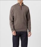 RM Williams Mens Jumpers- Jackets - Vests S / Nutmeg RM Williams Jumper Mens Ernest Merino 1/4 Zip