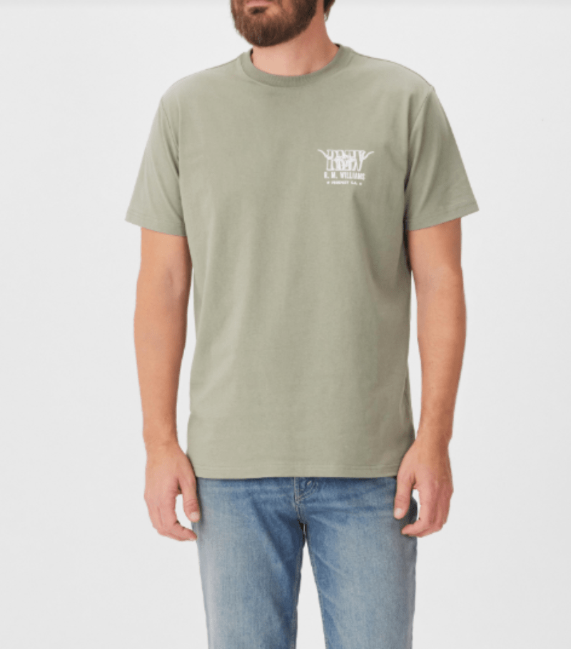 RM Williams Mens Shirts M / Dark Olive/Olive RM Williams Tee Mens Prospect