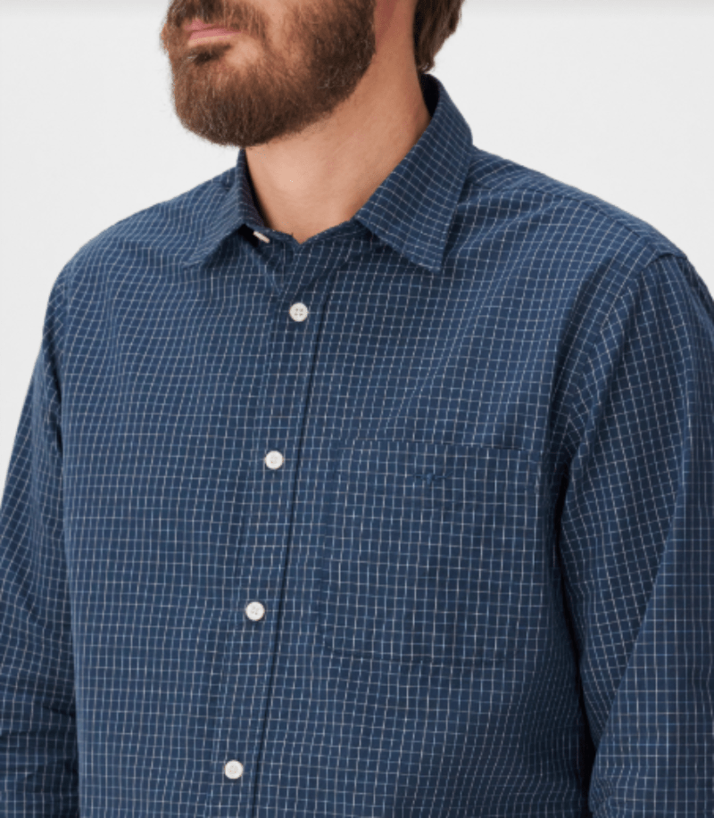 RM Williams Mens Shirts RM Williams Shirt Mens Kimberley Regular Poplin