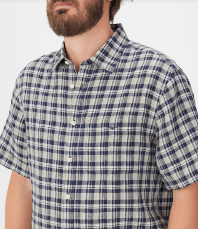 RM Williams Mens Shirts RM Williams Shirt Mens Toby Linen