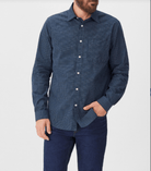 RM Williams Mens Shirts S / Navy/White RM Williams Shirt Mens Kimberley Regular Poplin
