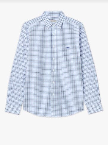 RM Williams Mens Shirts S / Pale Blue/White RM Williams Shirt Mens Collins (SH20197BL01)
