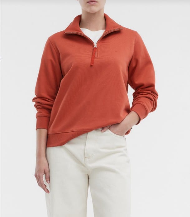 RM Williams Womens Jumpers- Jackets - Vests S / Scarlet RM Williams Jumper Womens Trickett 1/4 Zip