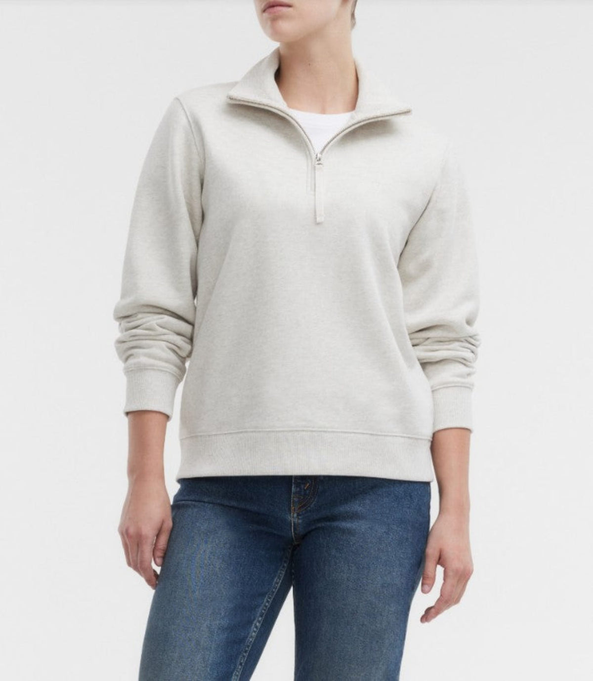 RM Williams Womens Jumpers- Jackets - Vests XS / Oatmeal RM Williams Jumper Womens Trickett 1/4 Zip