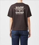 RM Williams Womens Shirts XS / Dark Chocolate RM Williams Tee Womens Louth Back Print