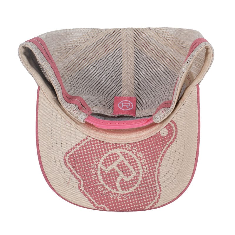 Roper Caps Dusty Rose Roper Cap Trucker Cattle Tag