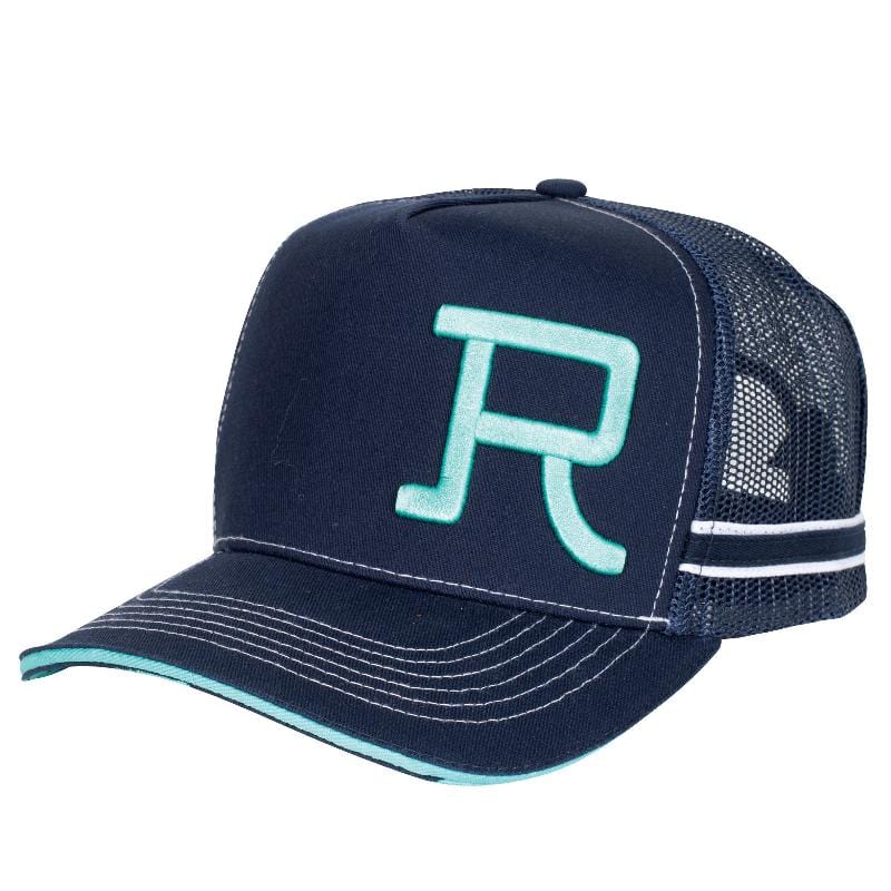 Roper Caps Navy/Turquoise Roper Trucker Cap Branded