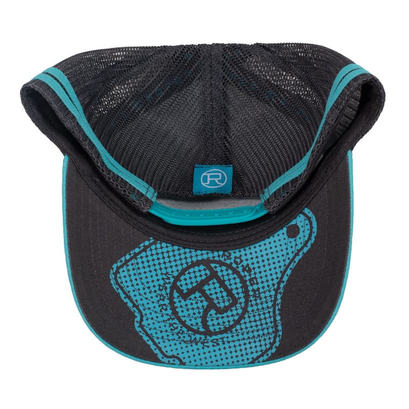 Roper Caps Teal Roper Cap Trucker Cattle Tag
