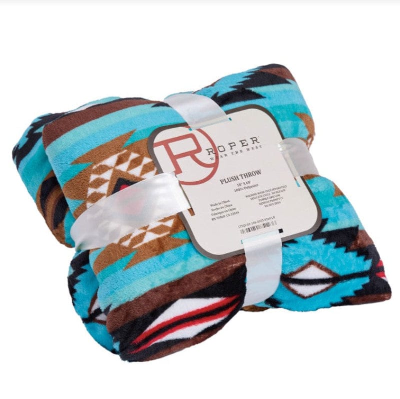 Roper Gifts - Homewares Green Roper Throw Blanket Aztec