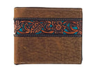 Roper Handbags & Wallets Roper Bi-Fold Wallet - Tooled Leather Tan 8150100