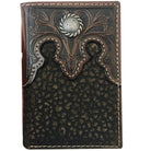 Roper Handbags & Wallets Roper Tri-Fold Wallet Tooled Yoke Brown