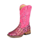 Roper Kids Boots - Shoes CH 9 / Fuschia Glitter/Fuschia Roper Boots Kids Glitter Aztec II