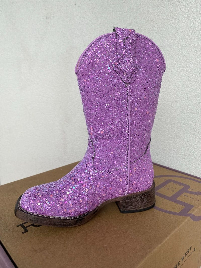 Roper Kids Boots & Shoes CH 9 / Purple Glitter Roper Boots Kids Glitter Galore