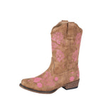 Roper Kids Boots - Shoes CH 9 / Tan Roper Boots Kids Riley Flowers
