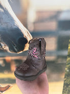 Roper Kids Boots - Shoes INF 1 / Chocolate/Pink Glitter Roper Boots Infant Cowbaby Lexi