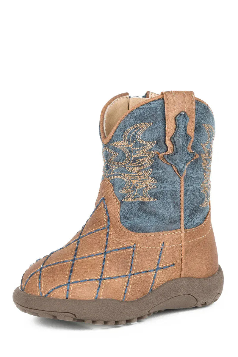 Roper Kids Boots - Shoes INF 1 Roper Infant Cowbaby Crosscut Navy Boots