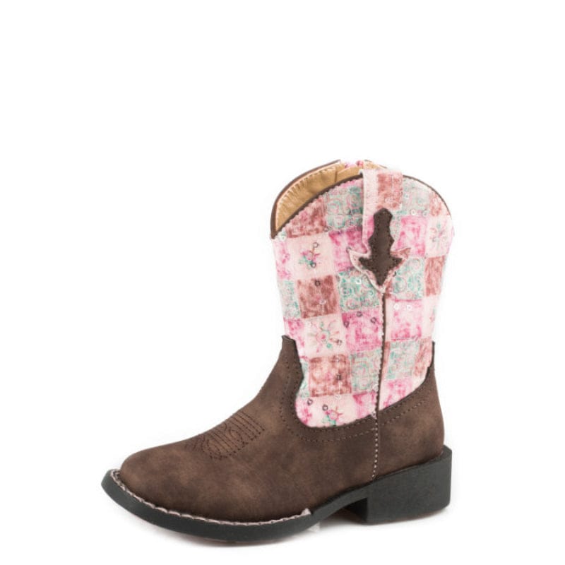 Roper Kids Boots - Shoes TOD 5 / Brown/Pink Roper Boots Toddler Floral Shine