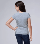 Roper Kids Shirts Roper Girls Five Star Tee Solid Grey