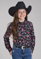 Roper Kids Shirts XS / Black Roper Shirt Girls Five Star Collection Print