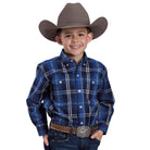 Roper Kids Shirts XS / Blue Roper Shirt Boys Amarillo Collection Plaid