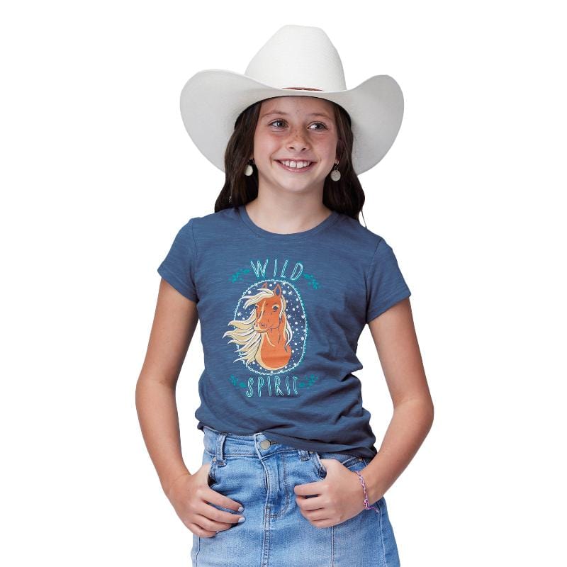 Roper Kids Shirts XS / Blue Roper Tee Girls Five Star Collection