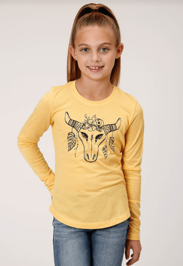 Roper Kids Shirts XS / Yellow Roper Tee Girls Five Star Collection