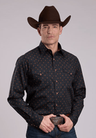 Roper Mens Shirts 2XL / Black Roper Shirt Mens West Made Collection Print