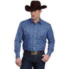 Roper Mens Shirts M / Blue Roper Shirt Mens Amarillo Collection Print