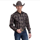 Roper Mens Shirts S / Black Roper Shirt Mens Karman Classic 55/45 Collection Plaid