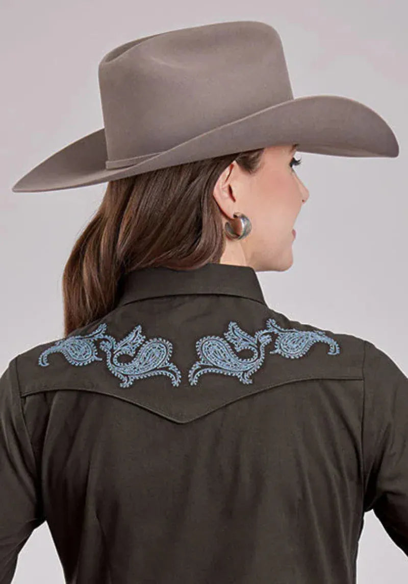 Roper Womens Shirts XS / Brown Roper Shirt Womens Karman Special Collection