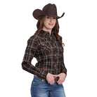 Roper Womens Shirts XS / Plaid Brown Roper Shirt Womens West Made Collection
