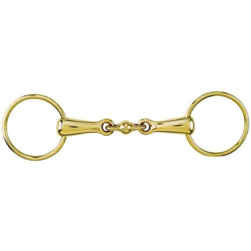 Saddlery Trading Company Bits 14.5cm / Brass Heavy Loosing Ring Training Snaffle (BIT4595)