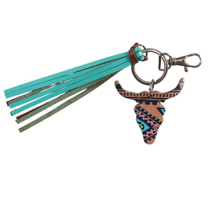 Saddlery Trading Company Gifts & Homewares Aztec Long Horn Tassel Key Ring (GFT9810)