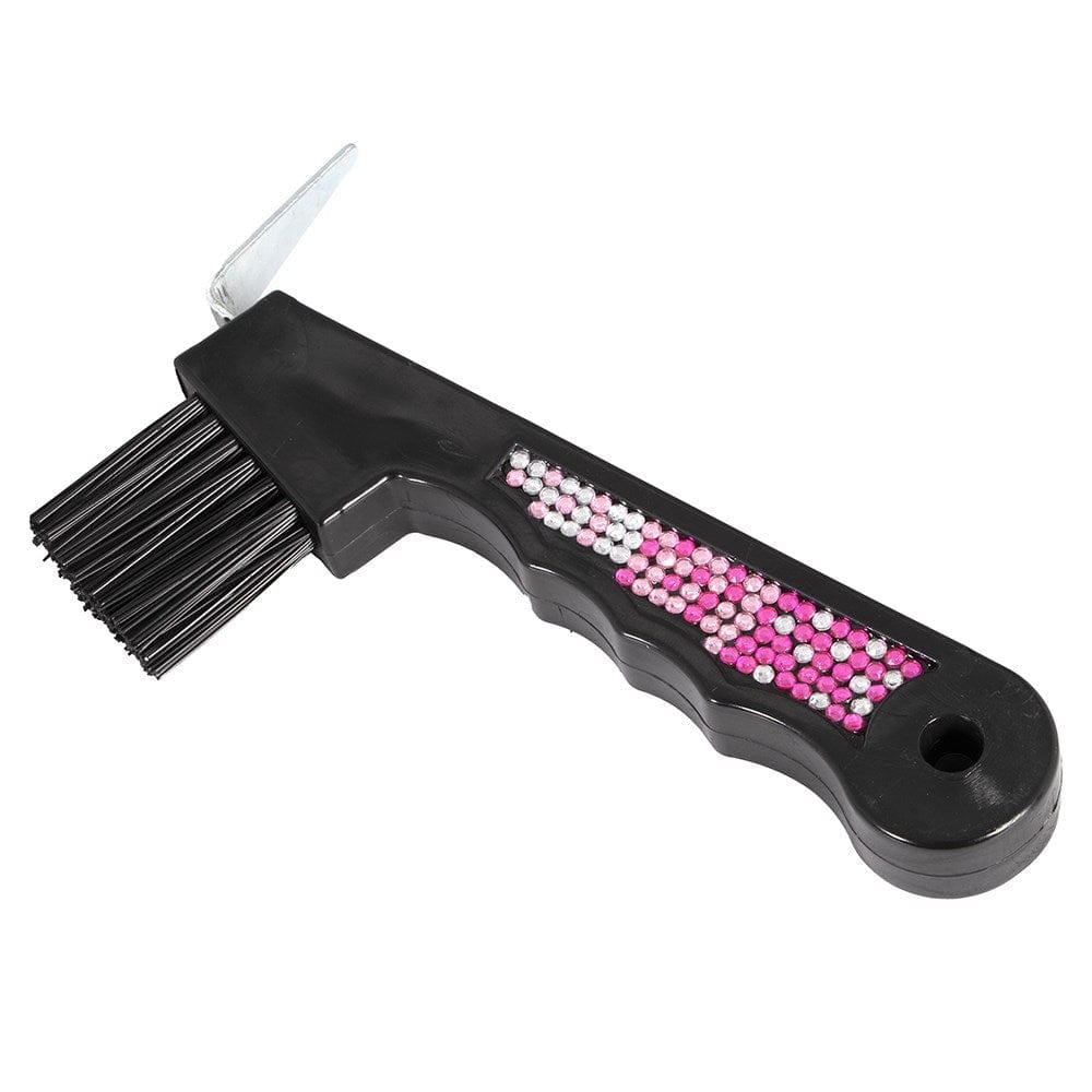 Saddlery Trading Company Grooming Pink Crystal Hoof Pick with Brush (GRM0730)